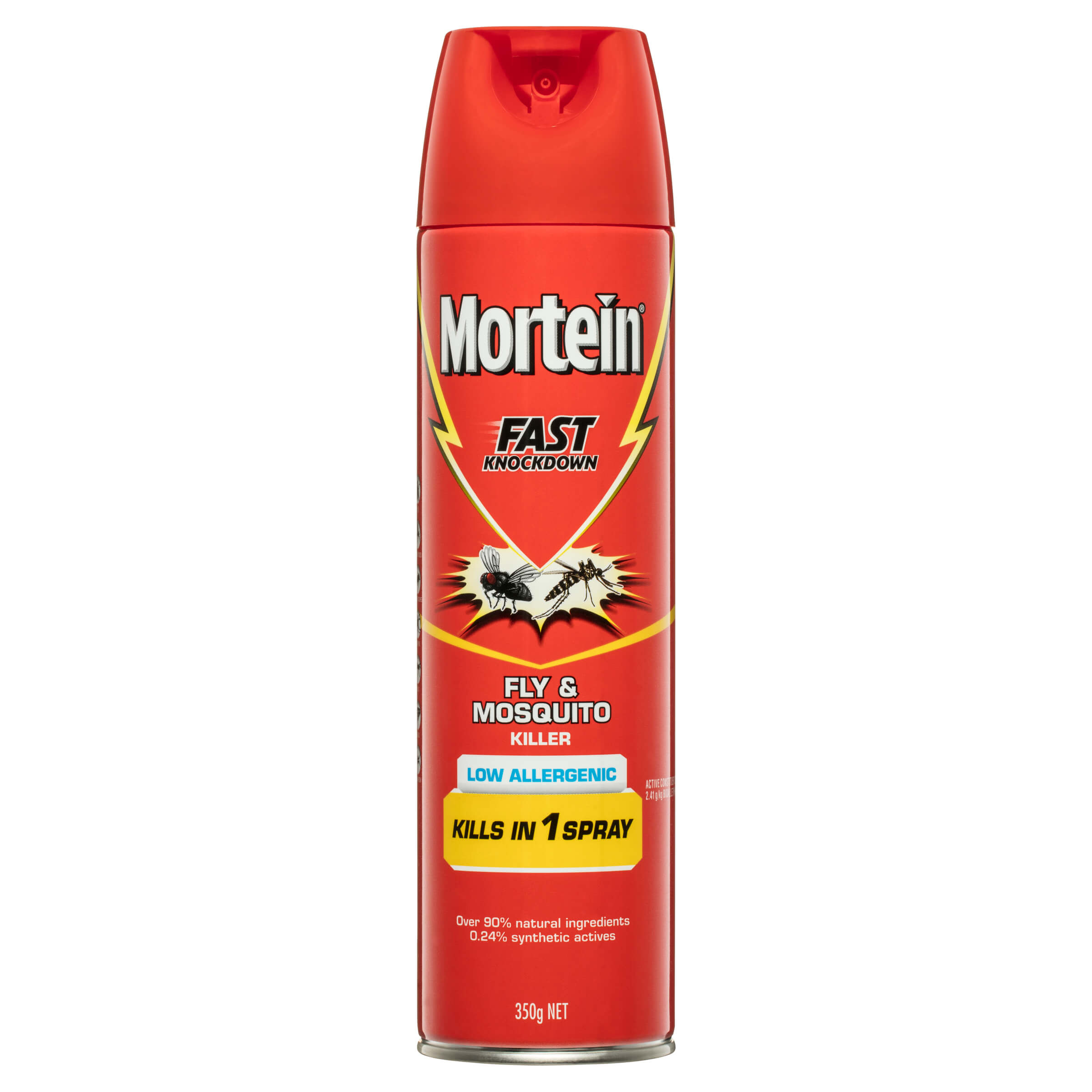 Mortein Fast Knockdown Insect Spray Low Allergenic Fly and Mosquito Killer 350g